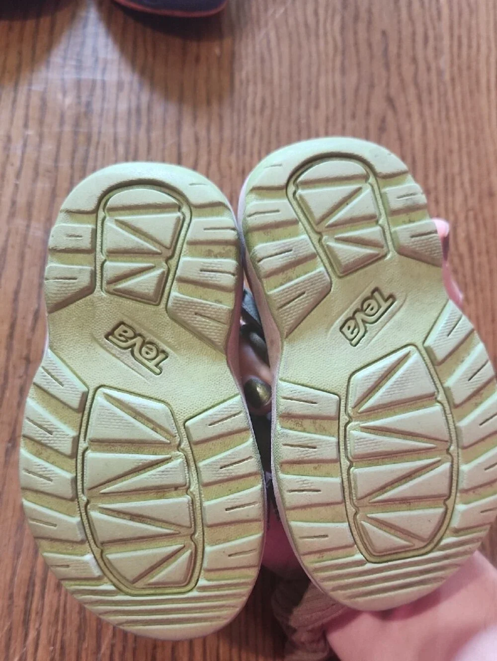 Teva Kids Tan Olive Hook-and-Loop Sandals